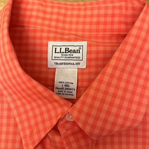 LL BEAN ⭐️traditional fit cotton button down shirts - Picture 6 of 7